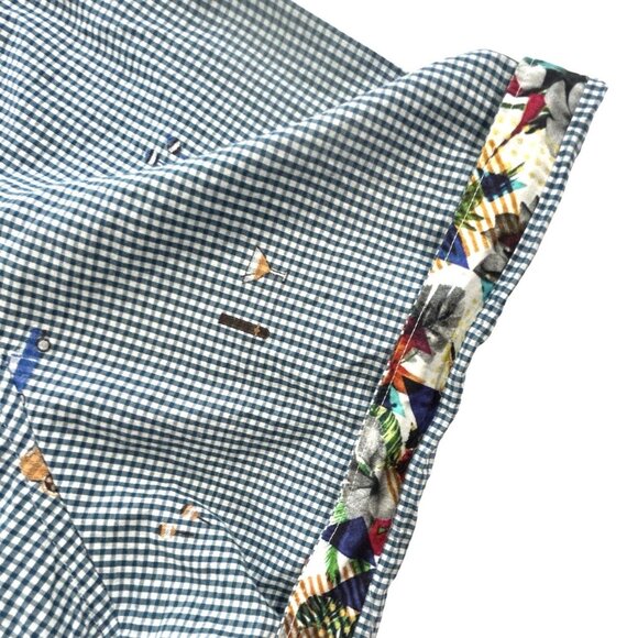 Robert Graham Short Sleeve Check, Cars, Booze, Cigar Button Down Men's Sz 3XL - Picture 5 of 11